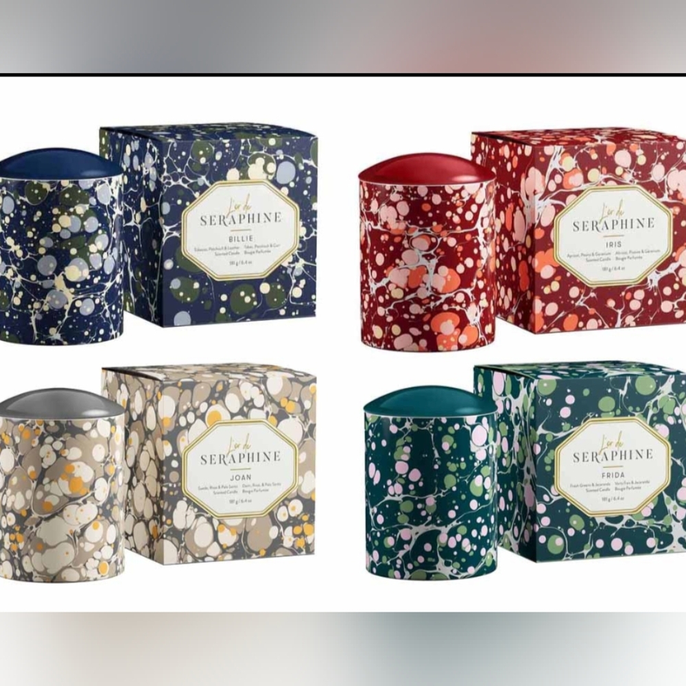 L'or De Seraphine Candles Medium Ceramic Jar Candle Frida Billie Iris Joan Tama